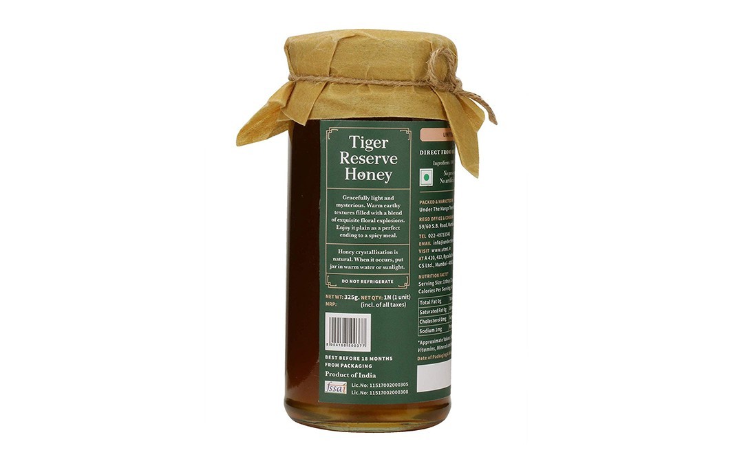 Under The Mango Tree Tiger Reserve Honey    Glass Jar  325 grams